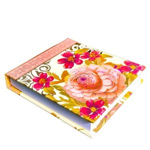 Lily McGee Vintage Florals Embellished Hardcover Purse Notepad (16007), Mauve